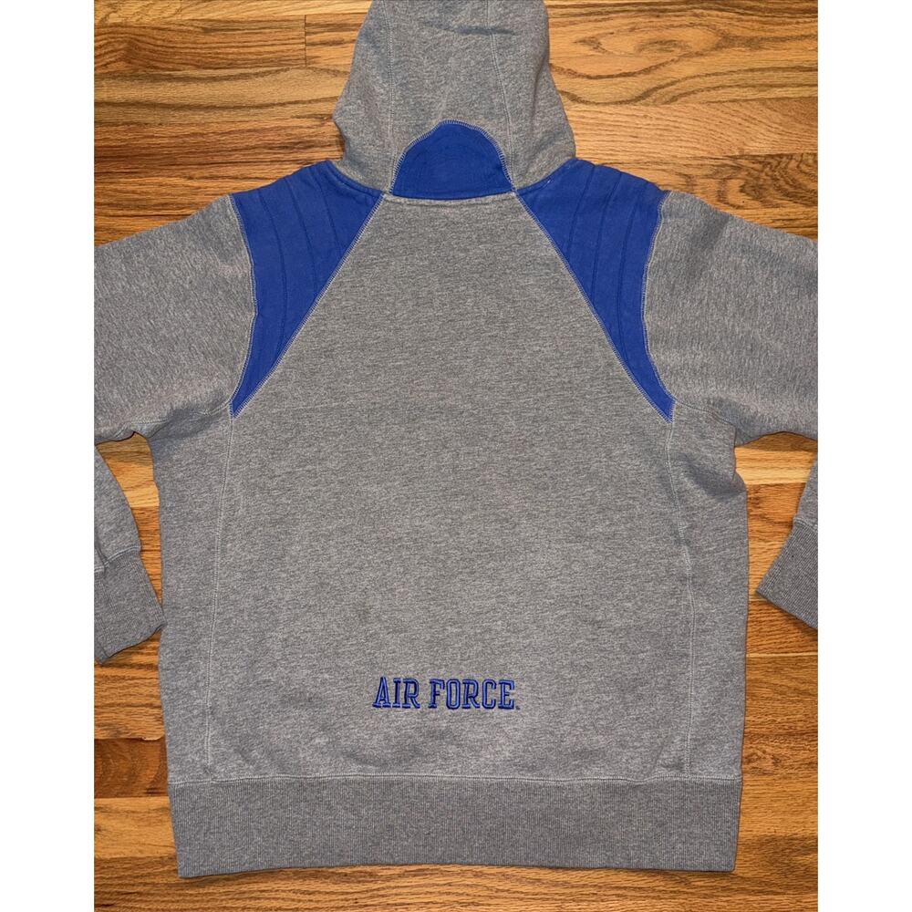Nike Air Force Academy Hoodie Pullover over Size Medium Blue Gray Embroidered - Picture 3 of 7